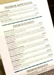 Premium Dinner Menu