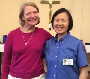 Terri McMahon with 30 years and Jeanne Gu with 20 years of service to the community