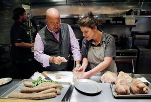 Vivian with the Travel Channel's Andrew Zimmern