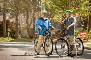 Biking in the neighborhood or on the Capital Area Greenway Trails is easy at Springmoor
