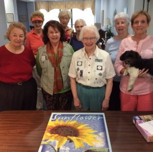 Creedmoor Puzzlers Goldie, Julie, Libby, Linda (and MoJo), Anne, Mary Lou, Sibylia and Lois