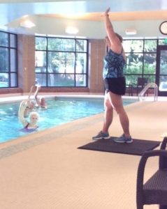 Scoop the water up with your left, then up with your right, repeat