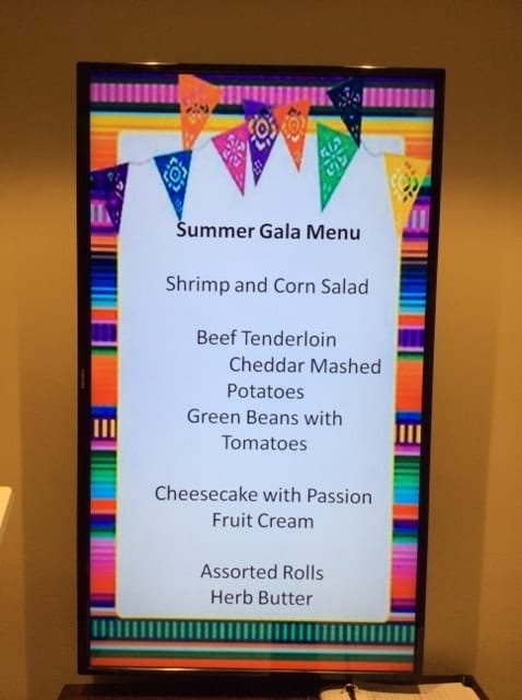 Springmoor summer gala menu