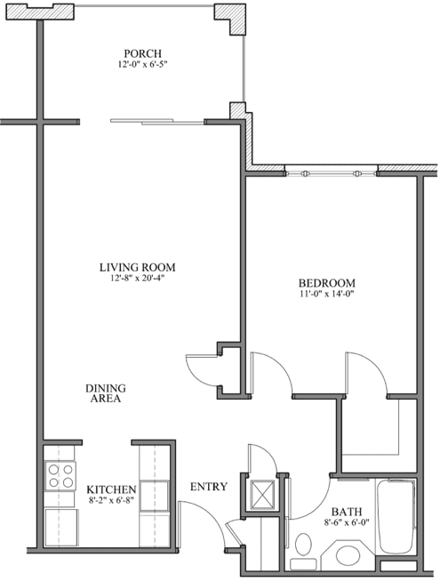 Enjoy space and convenience with the 1-bedroom residence for your NC retirement at Springmoor