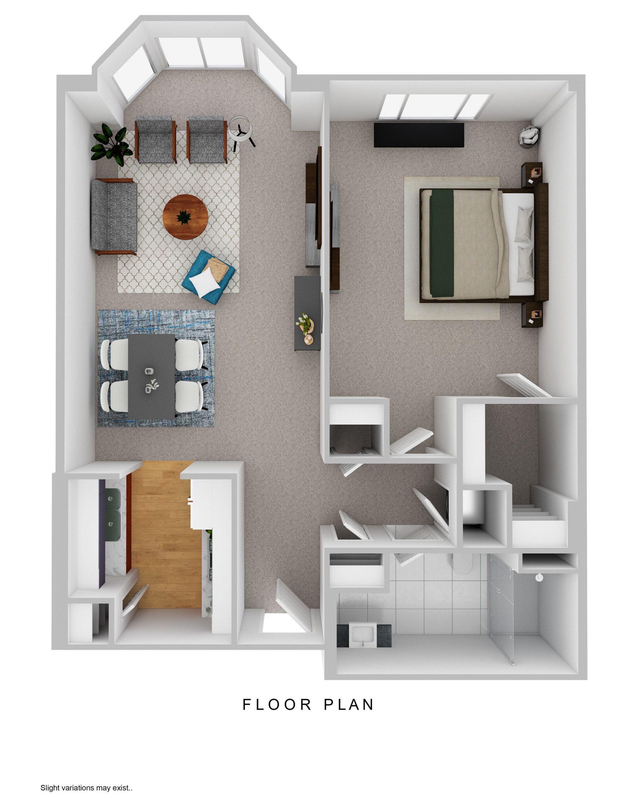 1 bedroom floor plan
