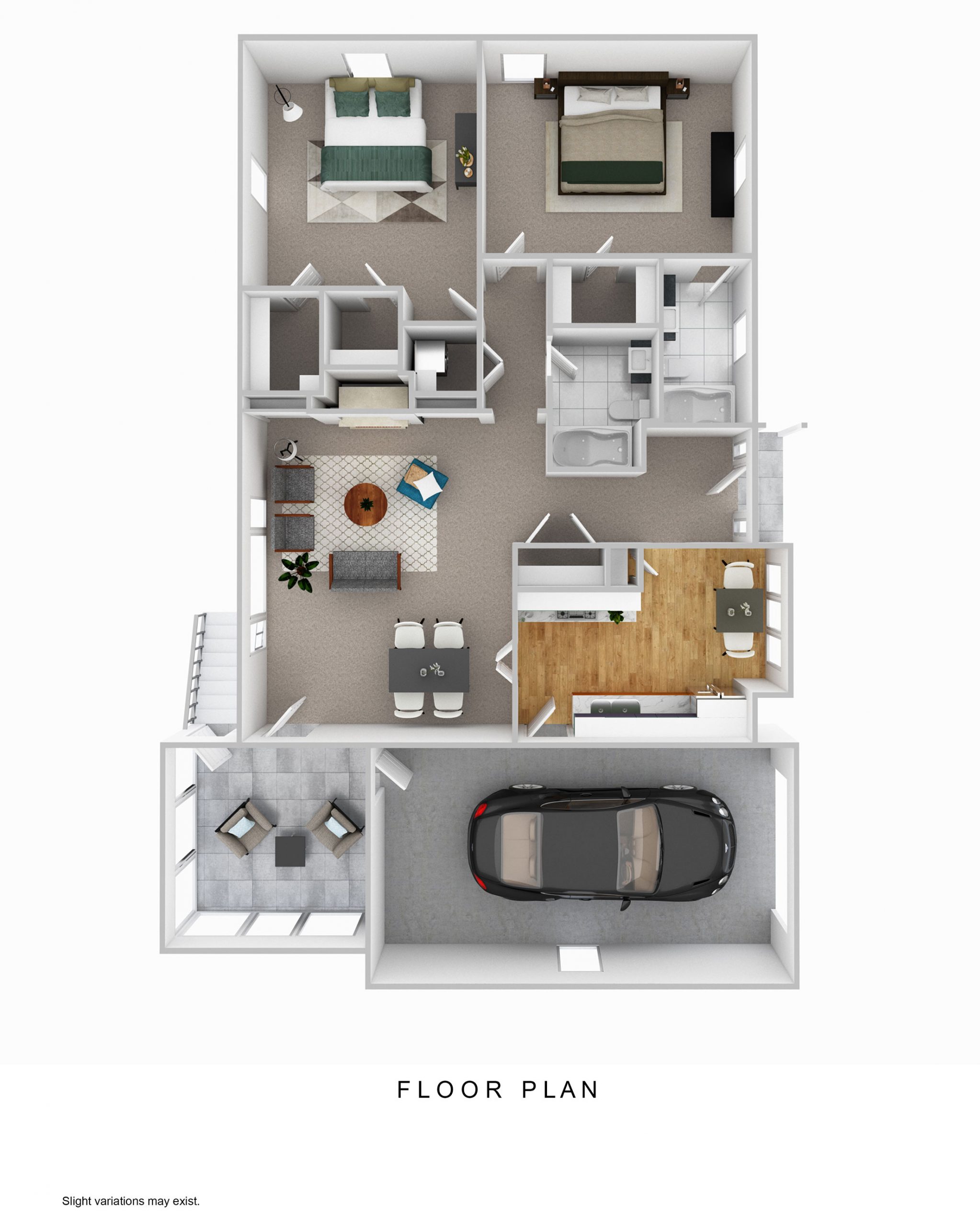 2 bedroom floor plan