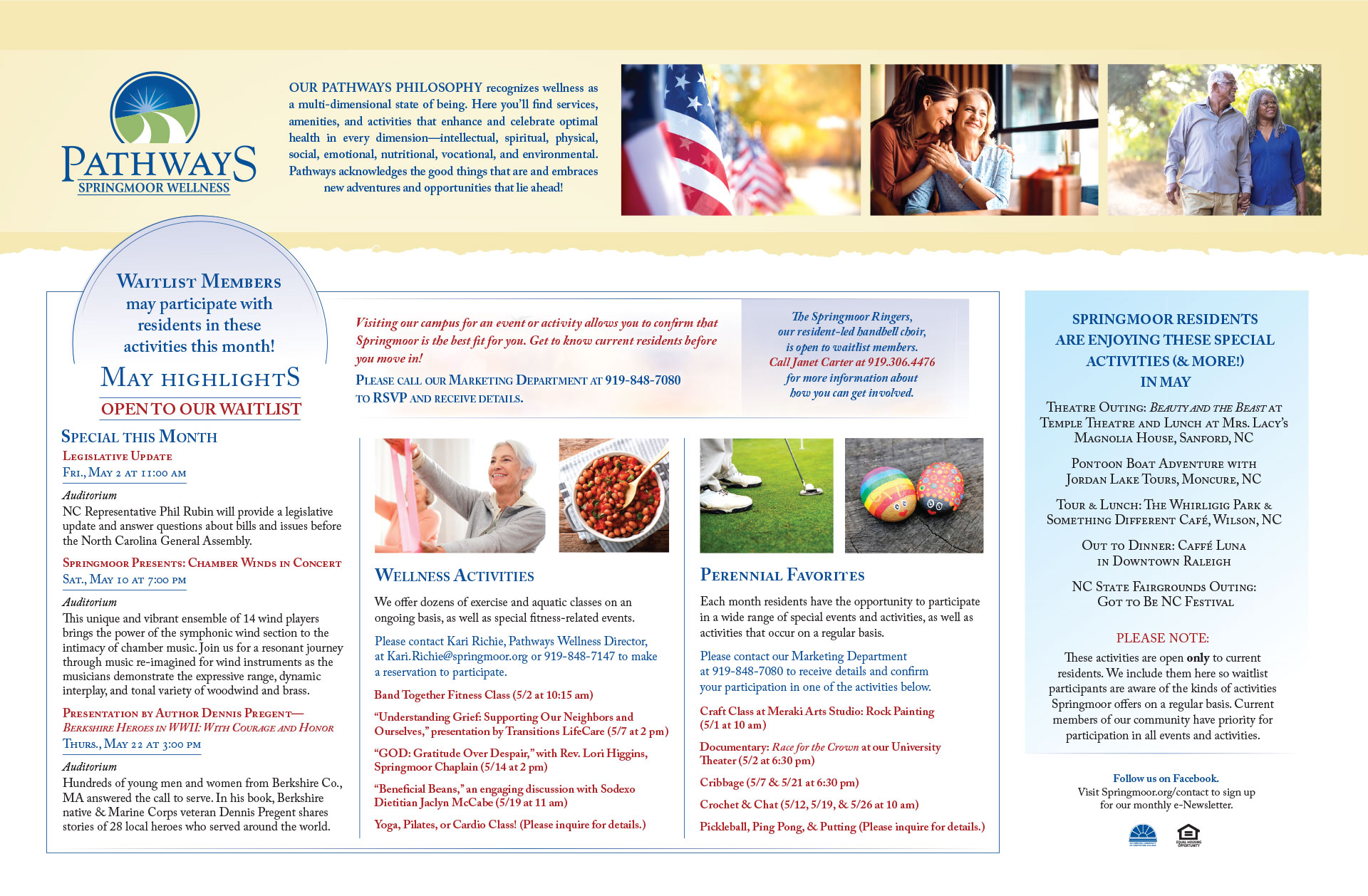May Pathways Activities Calendar