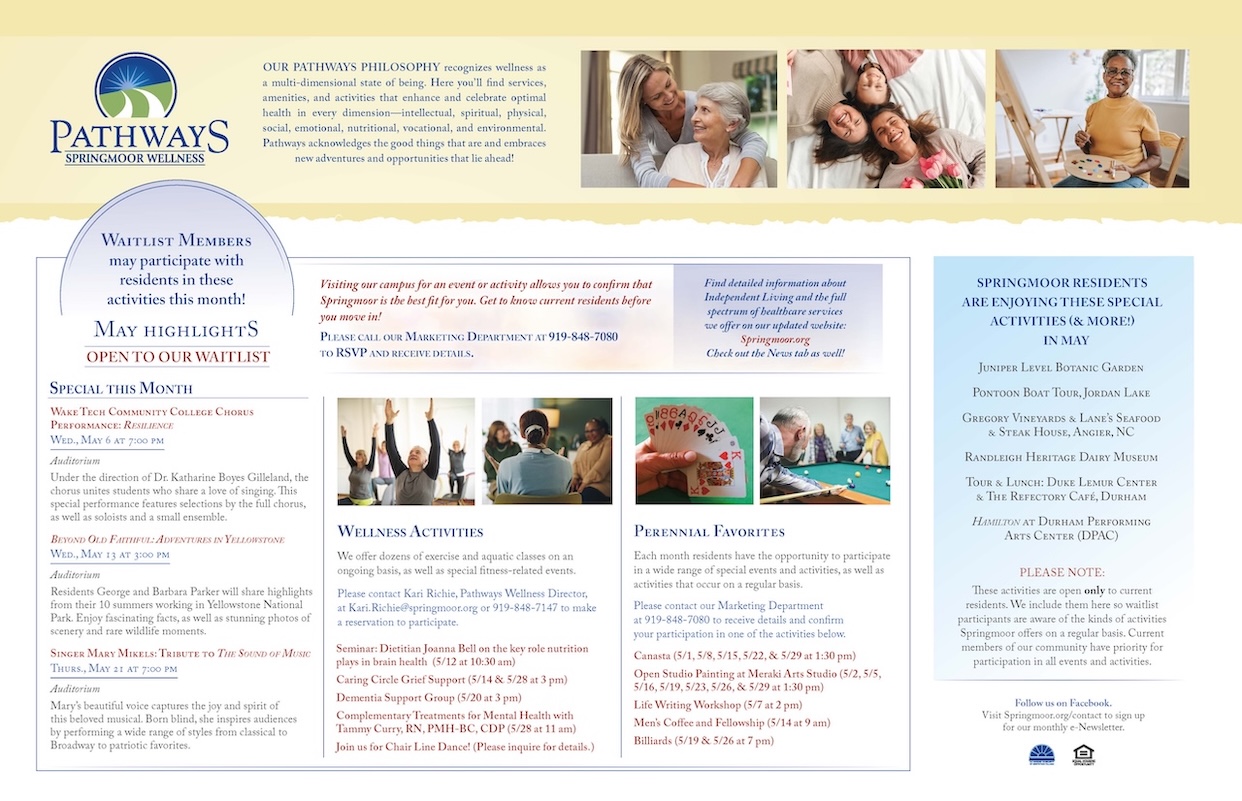 Pathways Integrated Wellness newsletter titled "May Highlights Open to Our Waitlist"